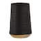 CosmoLiving by Cosmopolitan Set of 2 Black Porcelain Glam Vase, 5" x 8"